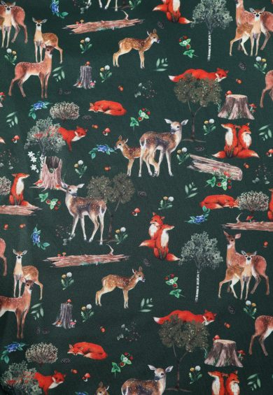 Lily Dark Green Off Shoulder Woodland Print Dress – Dresses | Kitty Darling