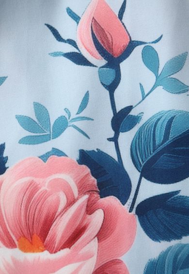 Lily Light Blue Off The Shoulder Coral Rose Print Dress – Dresses | Kitty Darling