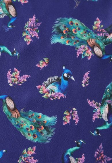 Lily Off Shoulder Purple Peacock Swing Dress – Dresses | Kitty Darling