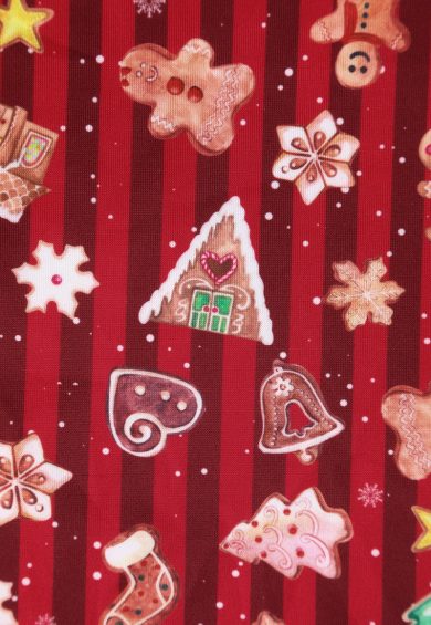 Lily Retro Off Shoulder in Christmas Cookie Print Swing Dress – Dresses | Kitty Darling