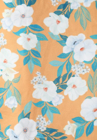 Julia Yellow 50s Style White Floral Print Swing Dress – Dresses | Kitty Darling