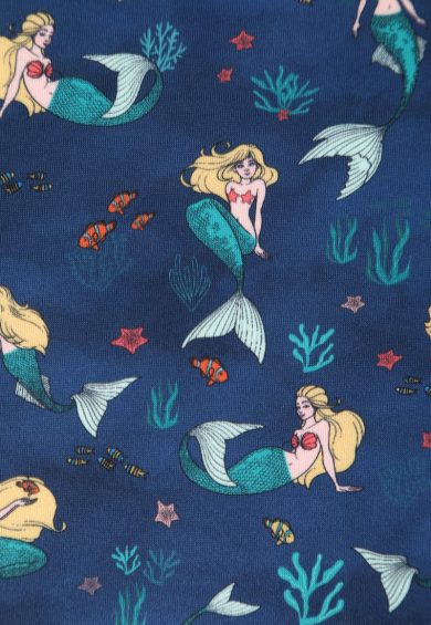 Amanda Teal Blue Scoop Neck Mermaid Print Swing Dress – Dresses | Kitty Darling