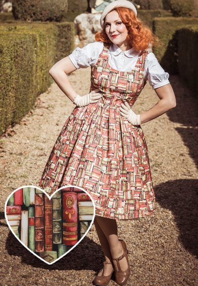 Amanda Book Print Tea Dress – Shop now at Kitty Darling