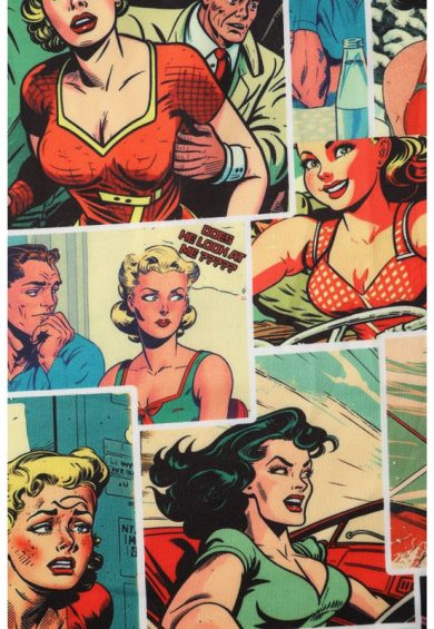 Amanda Vintage Comic Print Swing Dress – Dresses | Kitty Darling