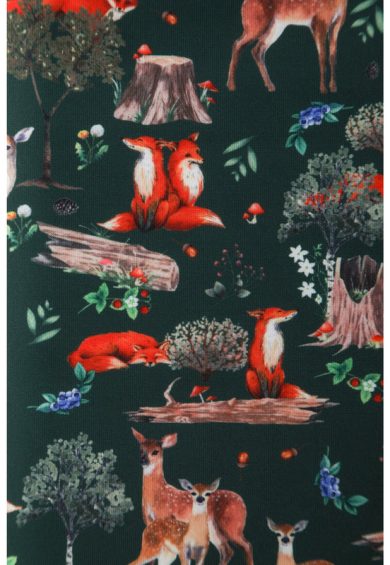 Amanda Dark Green Woodland Print – Dresses With Pockets | Kitty Darling