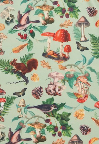 Amanda Scoop Neck Swing Dress in Mushroom and Forest Print – Dresses | Kitty Darling