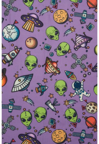 Amanda Scoop Neck Swing Dress in Purple UFO & Alien Print – Dresses | Kitty Darling