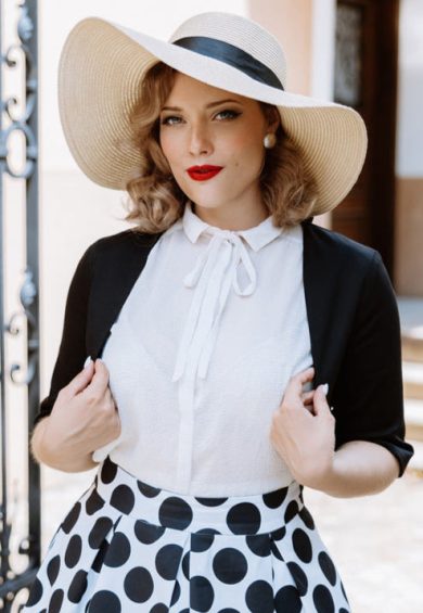 Lisette Three-Quarter Sleeve Black Bolero – Shop now at Kitty Darling