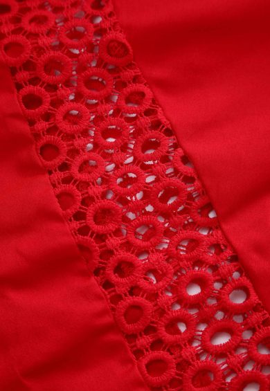 Tess Fiery Red Crochet Lace Formal Dress – Dresses | Kitty Darling