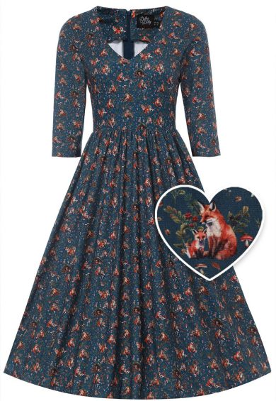 Billie Fox Den Print Dress – Shop now at Kitty Darling