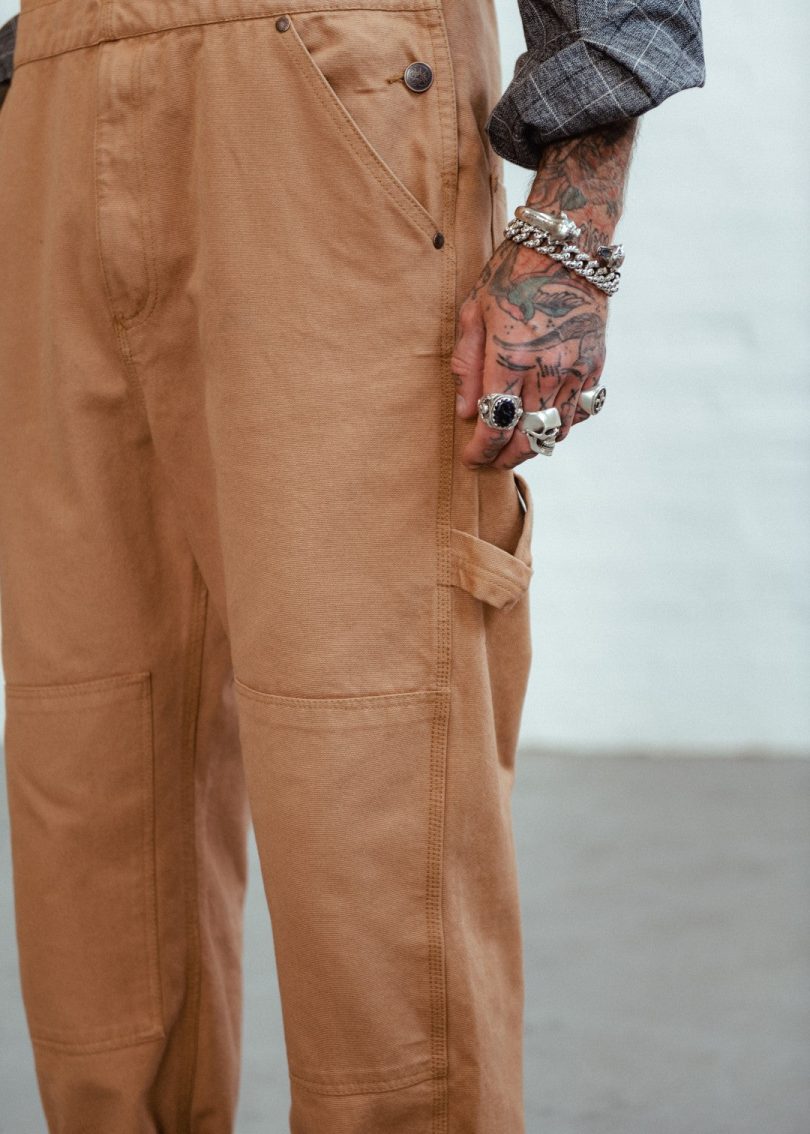 Stan Workwear Dungarees Brown – Shop now at Kitty Darling