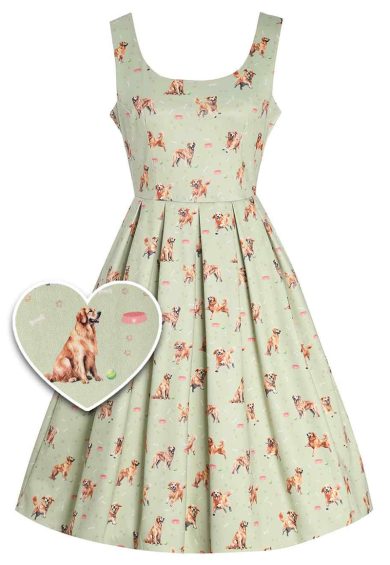 Amanda Golden Retriever Flared Dress – Shop now at Kitty Darling