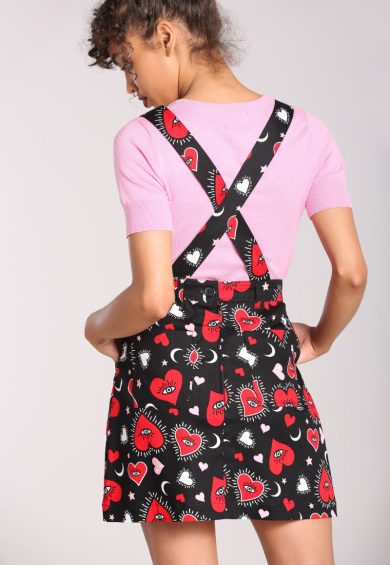 Kate Heart Pinafore Dress – Dresses | Kitty Darling
