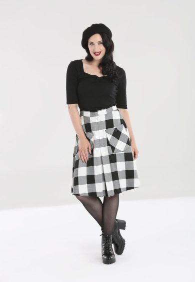 Teen Spirit Mid Skirt Black-White – Shop now at Kitty Darling