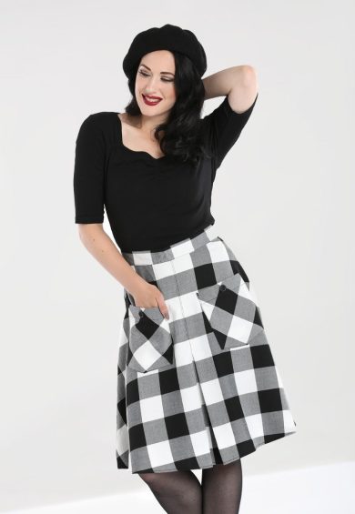 Teen Spirit Mid Skirt Black-White – Skirt | Kitty Darling
