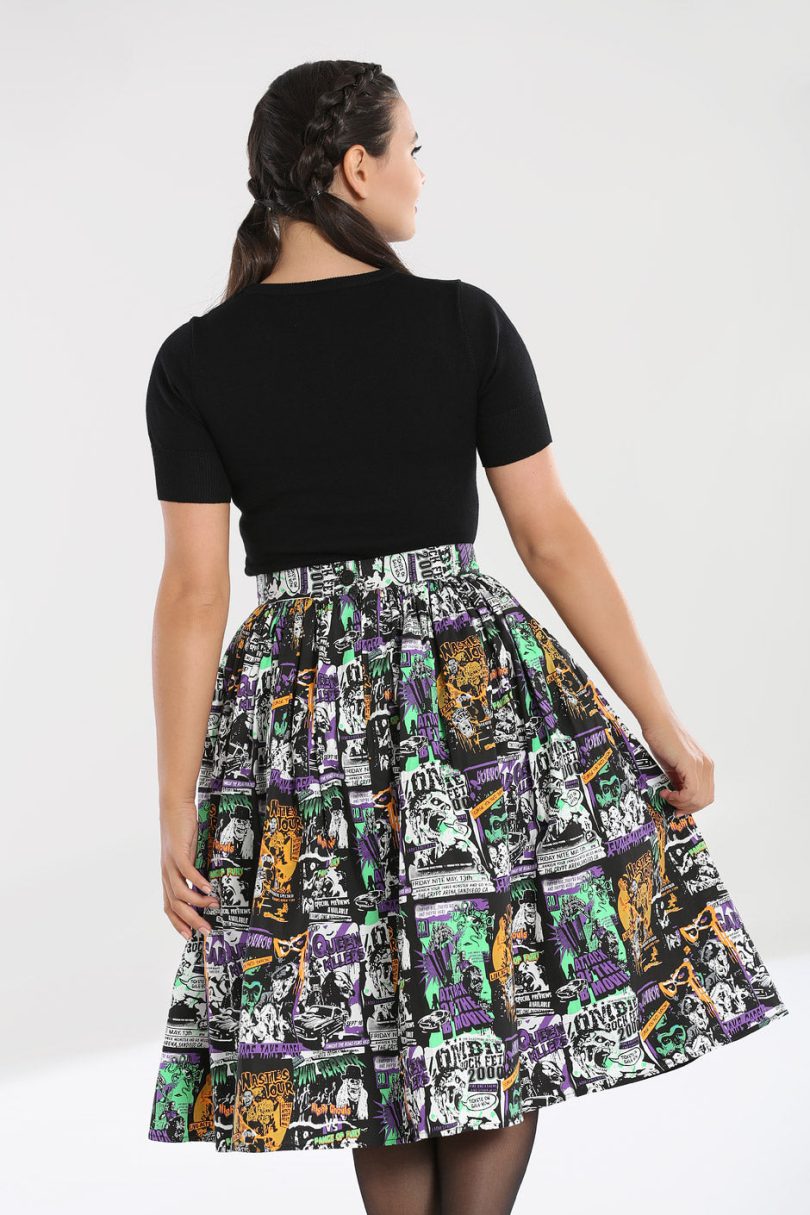 Be Afraid 50's Skirt  Shop now at Kitty Darling