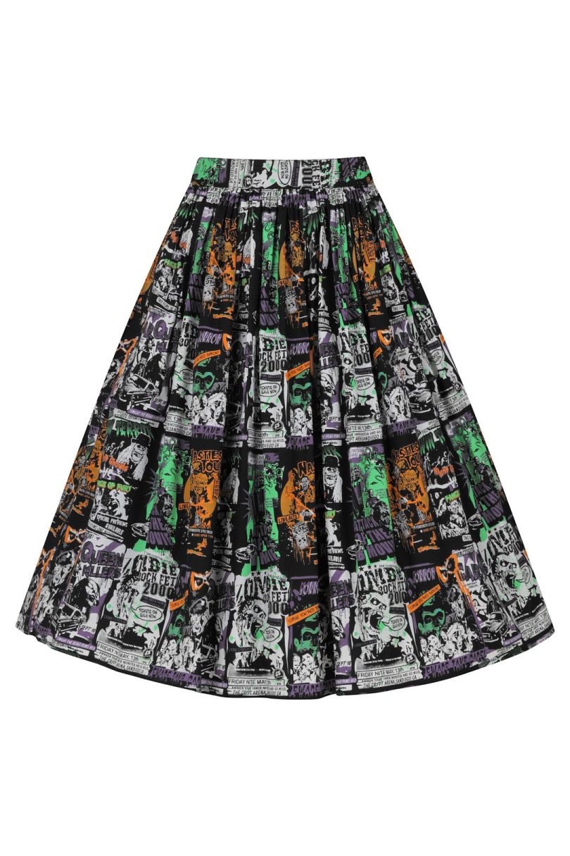 Be Afraid 50's Skirt  Shop now at Kitty Darling