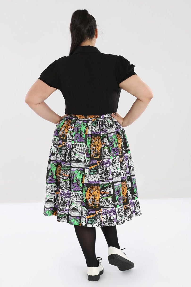 Be Afraid 50's Skirt  Shop now at Kitty Darling