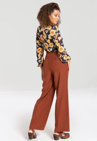 Ginger Swing Trousers Brown – Trousers | Kitty Darling