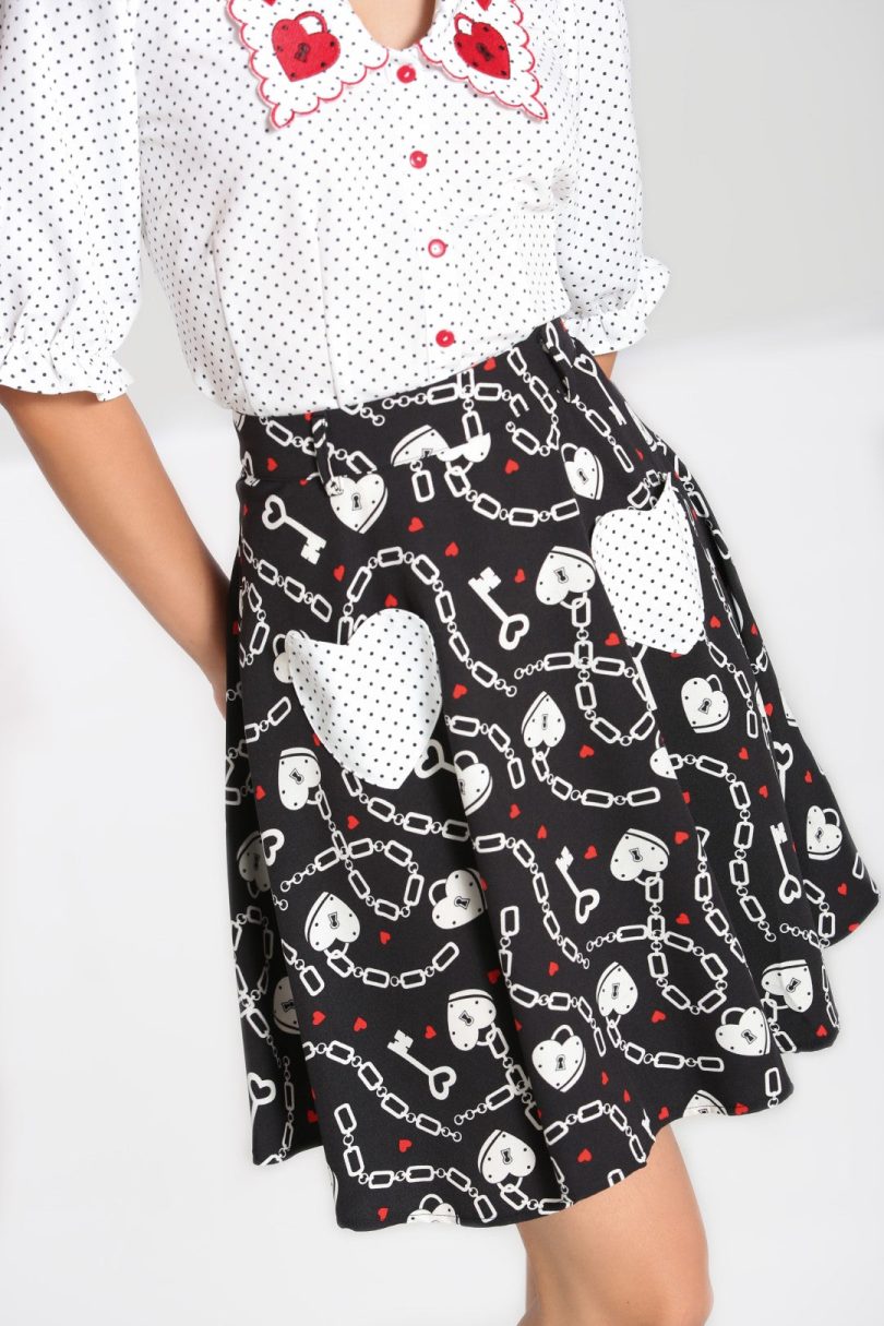 Heart Lock Mini Skirt  Shop now at Kitty Darling