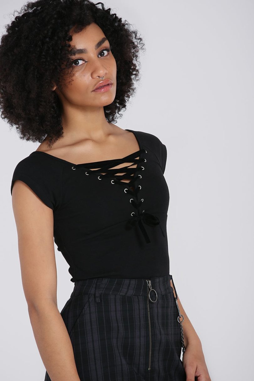 Belladonna Top Black H  Shop now at Kitty Darling