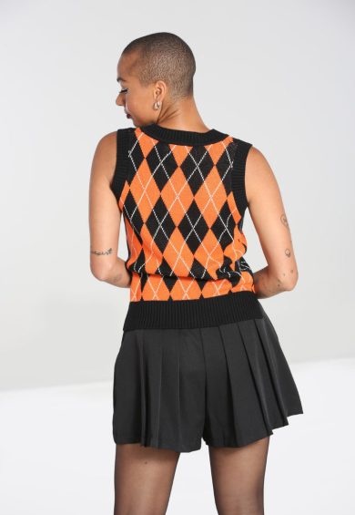 Rhombus Vest Black-Orange – Uncategorised | Kitty Darling