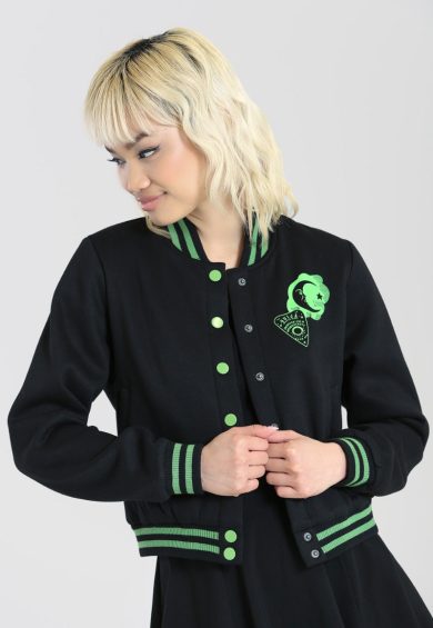 Samara Jacket Black-Green – Shop now at Kitty Darling