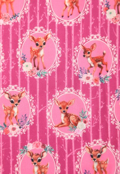 Scarlette Pink Baby Deer Midi Dress – Dresses | Kitty Darling