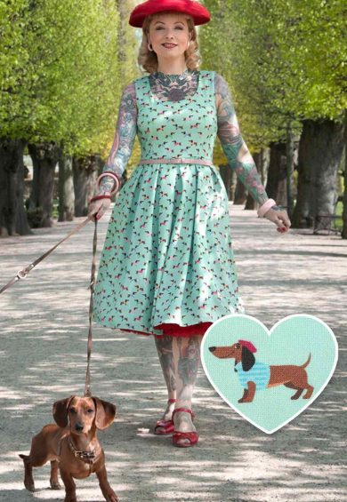 Amanda Picasso Sausage Dog Flared Dress – Shop now at Kitty Darling