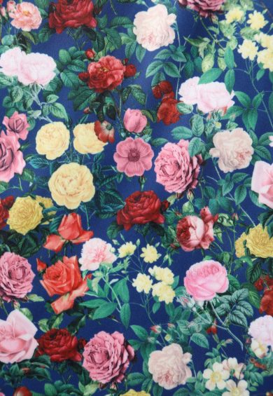 Grace Vintage Style Jive Dress In Navy Blue Rose Garden Print – Dresses | Kitty Darling