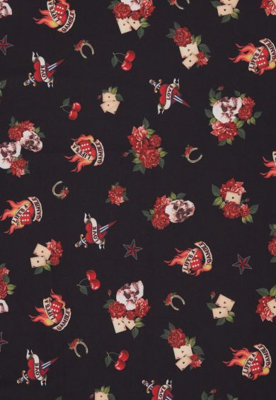 Amanda Rockabilly Skull & Rose Swing Dress – Dresses | Kitty Darling