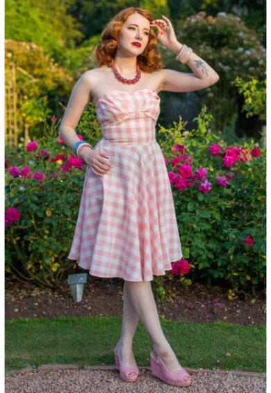 Melissa Retro Pink Gingham Dress – Dresses | Kitty Darling