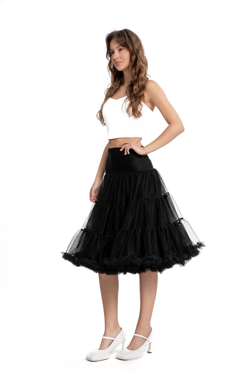 Fluffy Petticoat in Black  Shop now at Kitty Darling