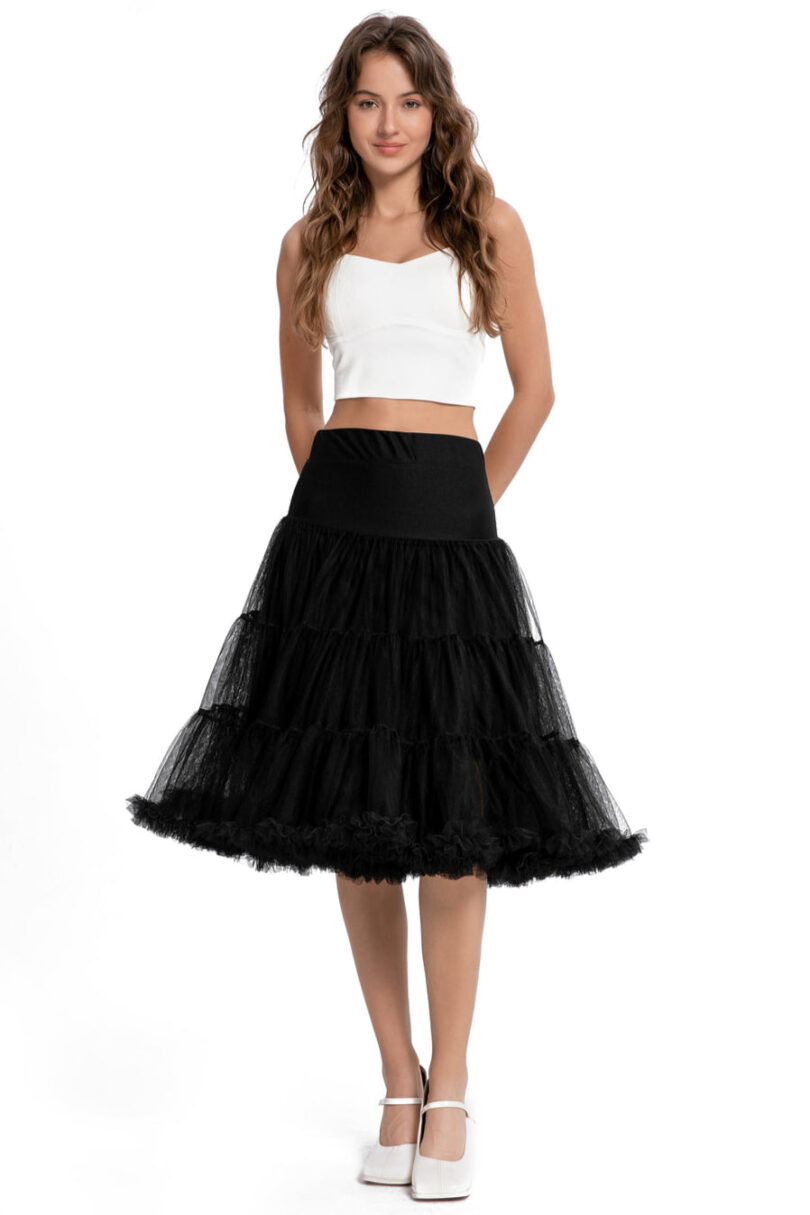 Fluffy Petticoat in Black  Shop now at Kitty Darling
