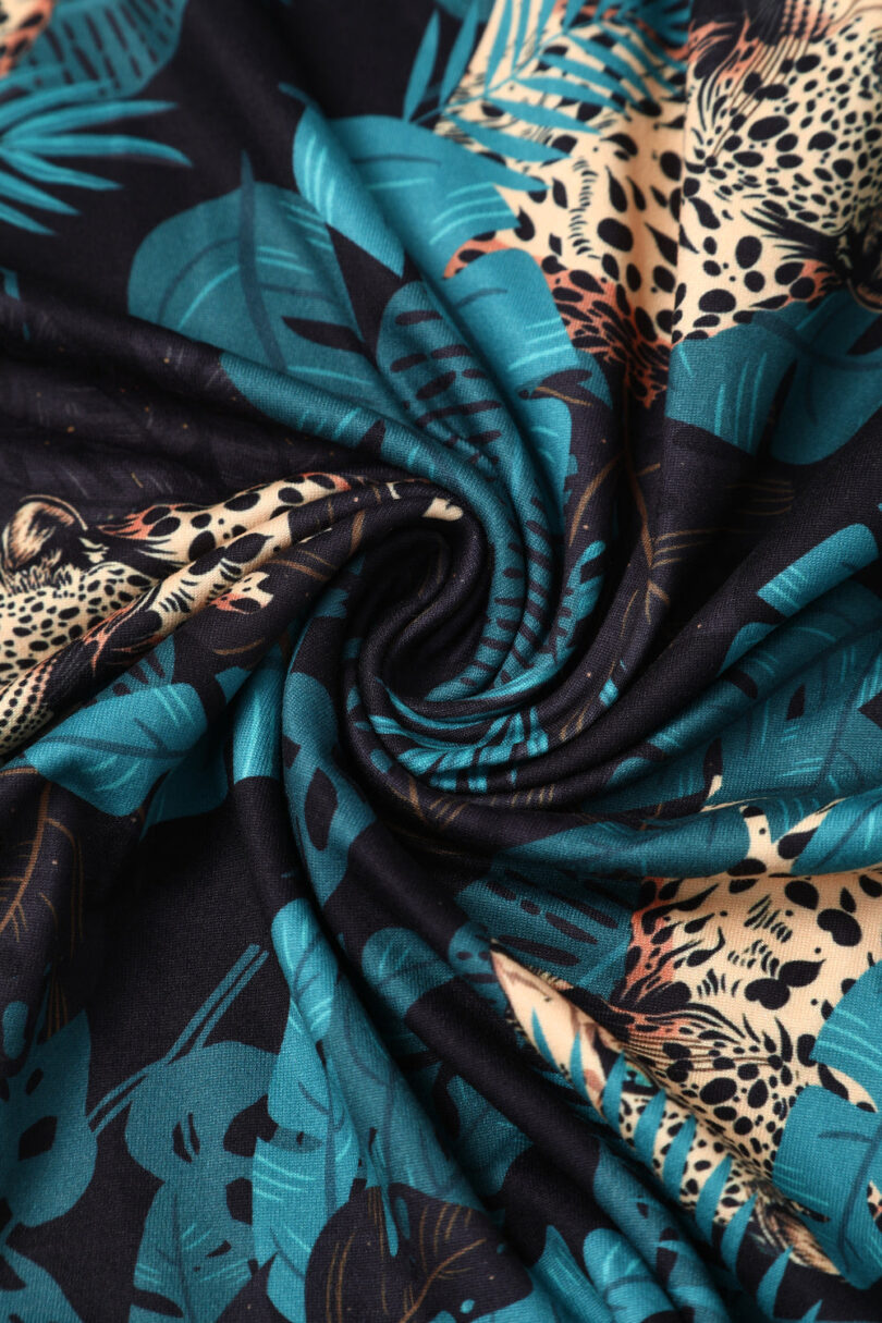 Georgina Wild Elegance Wrap Dress Cheetah & Palm Print  Shop now at Kitty Darling