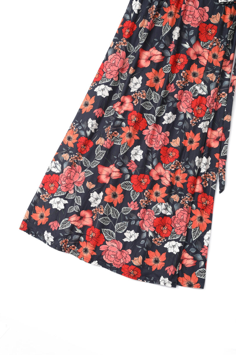 Georgina Twilight Grey Bloom Wrap Dress  Shop now at Kitty Darling