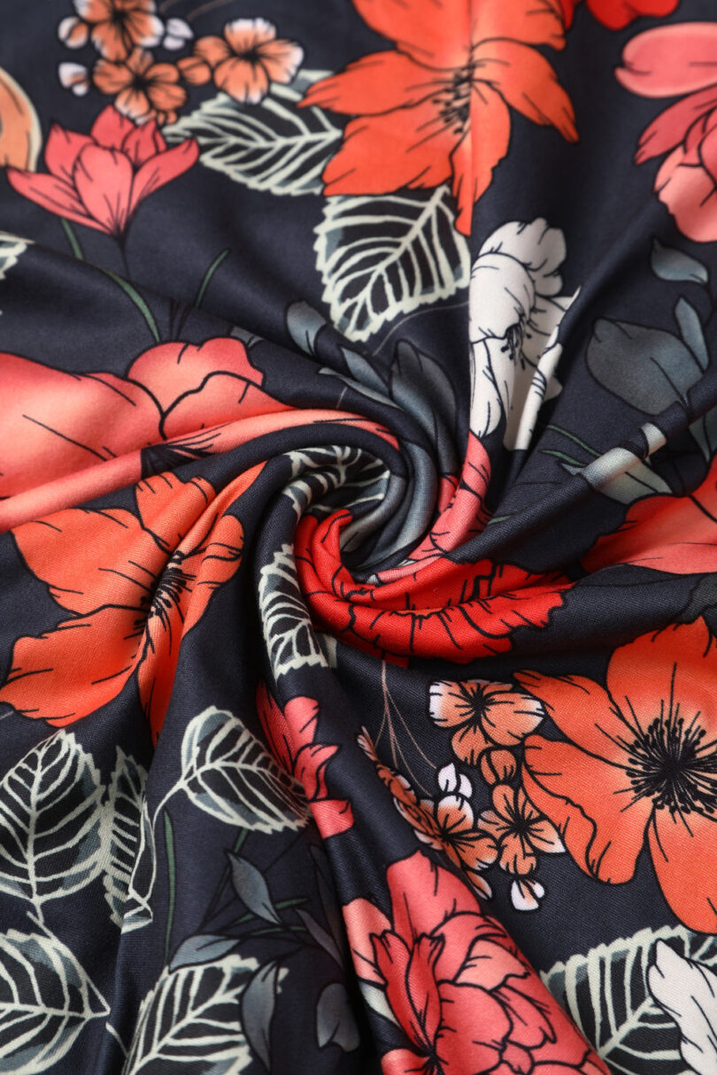 Georgina Twilight Grey Bloom Wrap Dress  Shop now at Kitty Darling