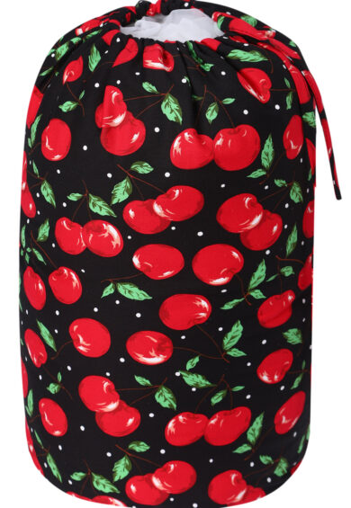 String Tie Black Petticoat Bag With Cherry Print – Petticoats & Pettipants | Kitty Darling