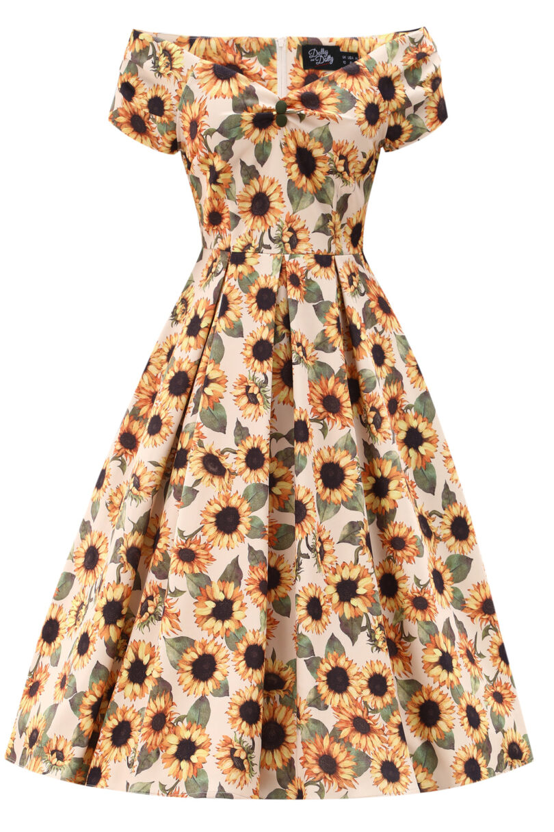 Lily Sunflower Off Shoulder Dress  Shop now at Kitty Darling