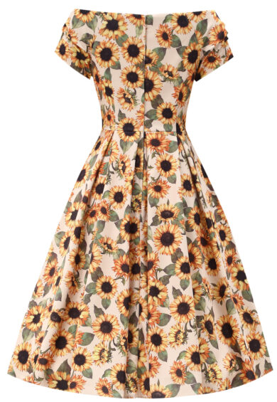 Lily Sunflower Off Shoulder Dress – Dresses | Kitty Darling