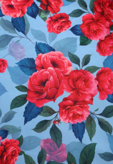 Lily Pink Peony Off Shoulder Dress In Blue – Dresses | Kitty Darling