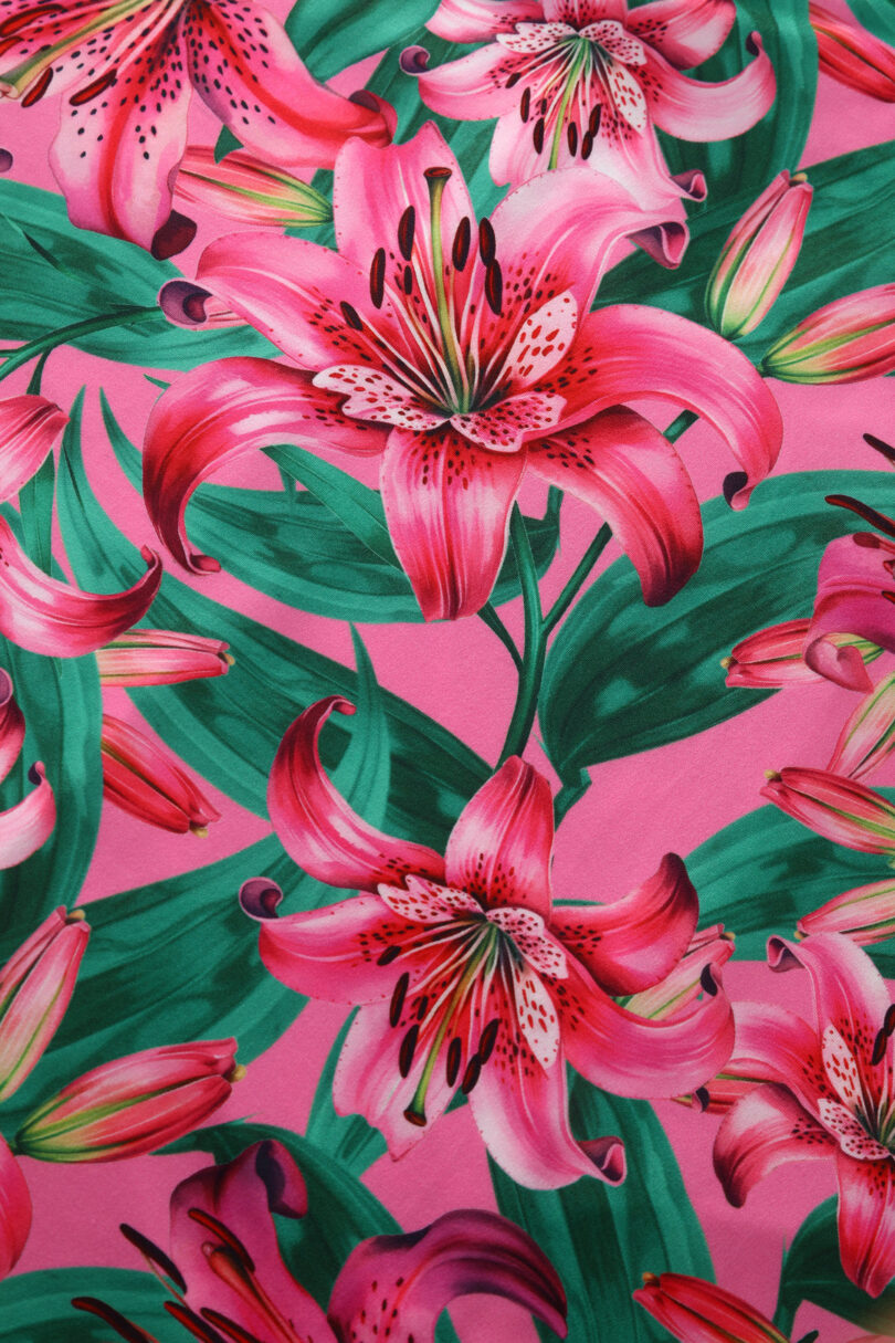 Julia Pink Lily Midi Dress  Shop now at Kitty Darling