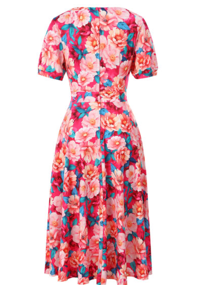Julia Pink Magnolia Casual Midi Dress – Dresses | Kitty Darling