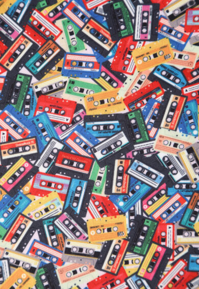 Amanda Multicolor Cassette Tape Print Scoop Neck Dress – Dresses | Kitty Darling