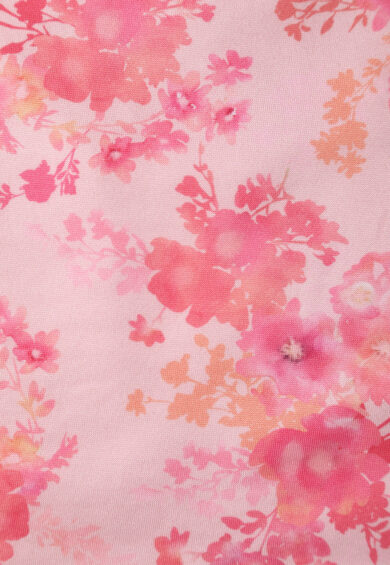 Amanda Pink Floral Shadow Print Scoop Neck Swing Dress – Dresses With Pockets | Kitty Darling