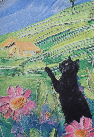 Amanda Whimsical Cat in Bloom Dress – Dresses | Kitty Darling