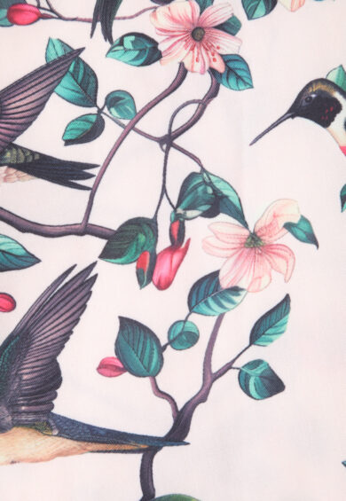 Lisette White Three-Quarter Sleeve Floral/Bird Print Bolero – Coats & Jackets | Kitty Darling