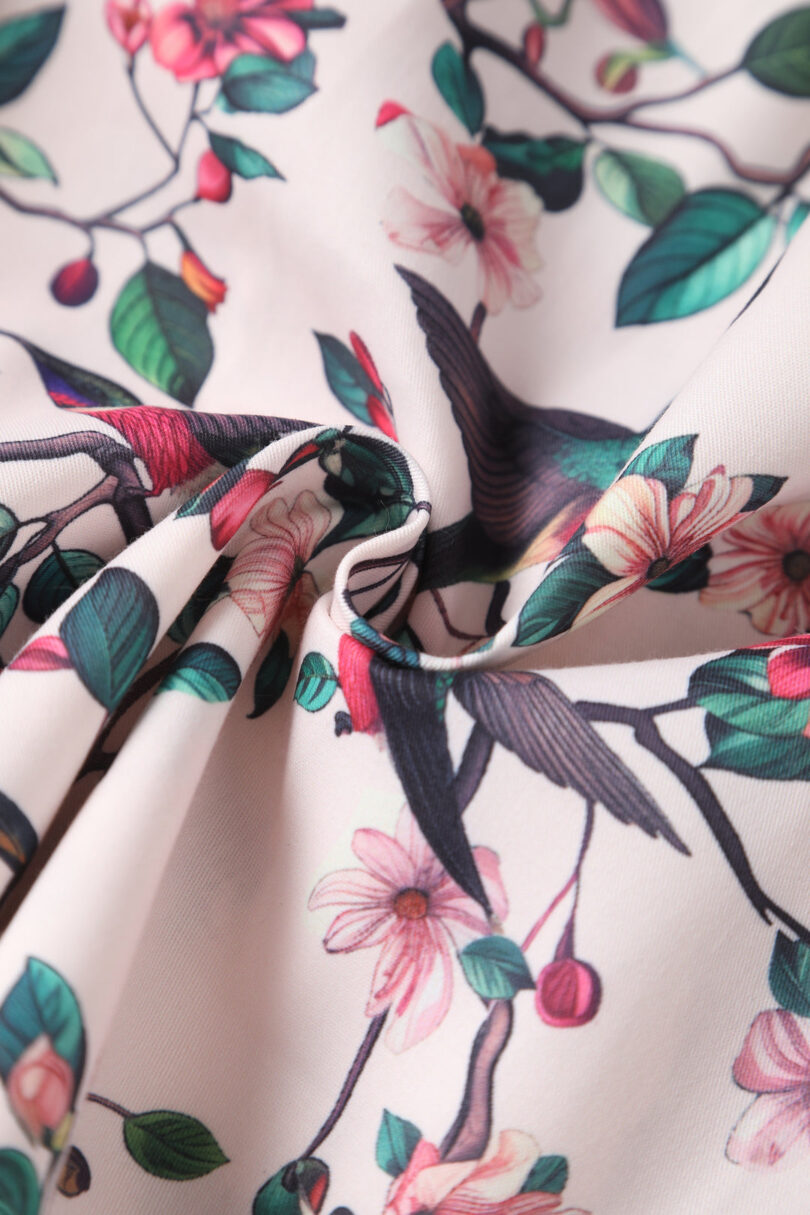 Lisette White Three-Quarter Sleeve Floral/Bird Print Bolero  Shop now at Kitty Darling