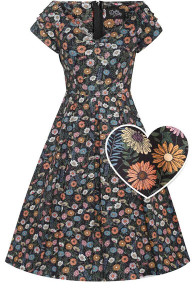 Lily Black Wildflower Off Shoulder Dress – Dresses | Kitty Darling