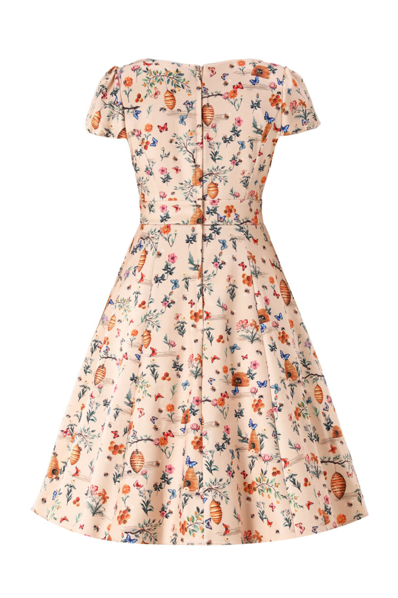 Claudia Bee & Honey Dress In Cream  Shop now at Kitty Darling